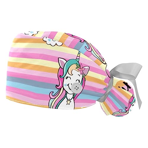 Berretti bouffant licorne cappellini da lavoro pour femme et homme réglable