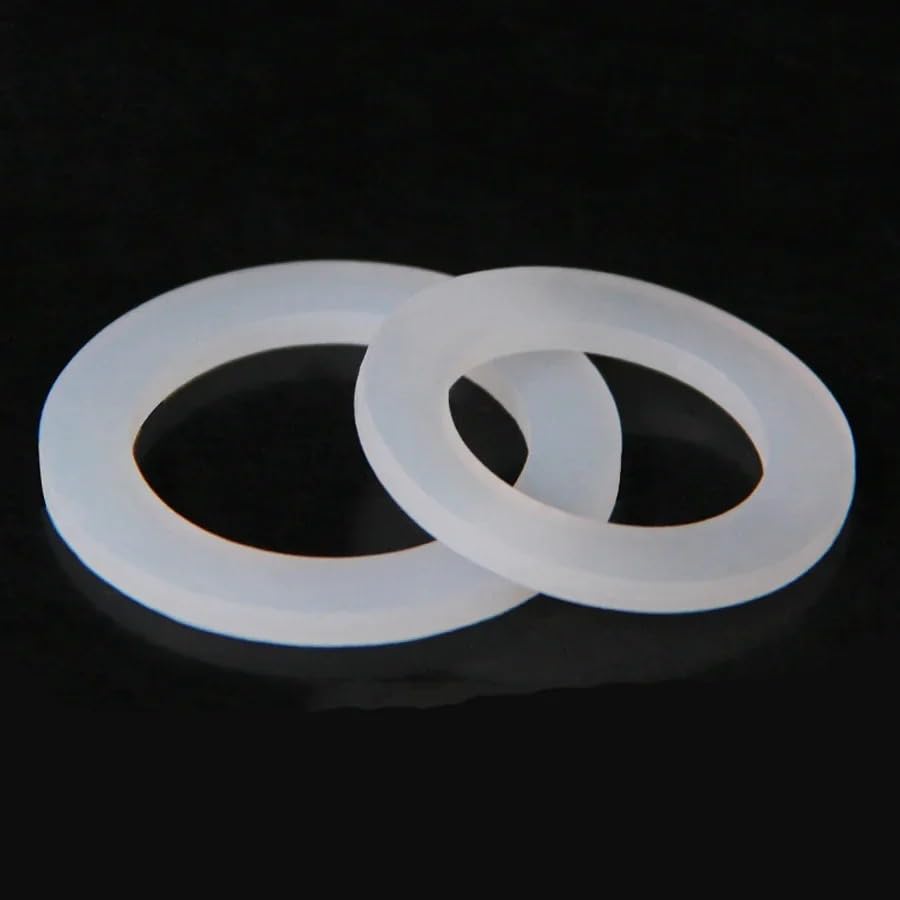Arandela plana de caucho de silicona, 100 piezas de espaciador de arandela de sellado de alta tenacidad(42x56x3mm)