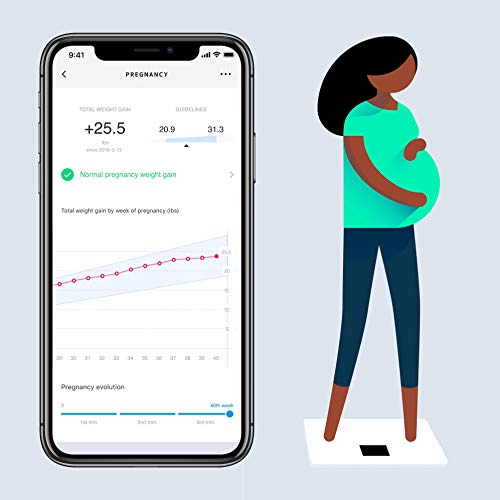 Withings Body - Digital Wi-Fi Smart Scale With Automatic Smartphone App Sync, Bmi, Multi-User Friendly, With Pregnancy Tracker & Baby Mode #TOP3