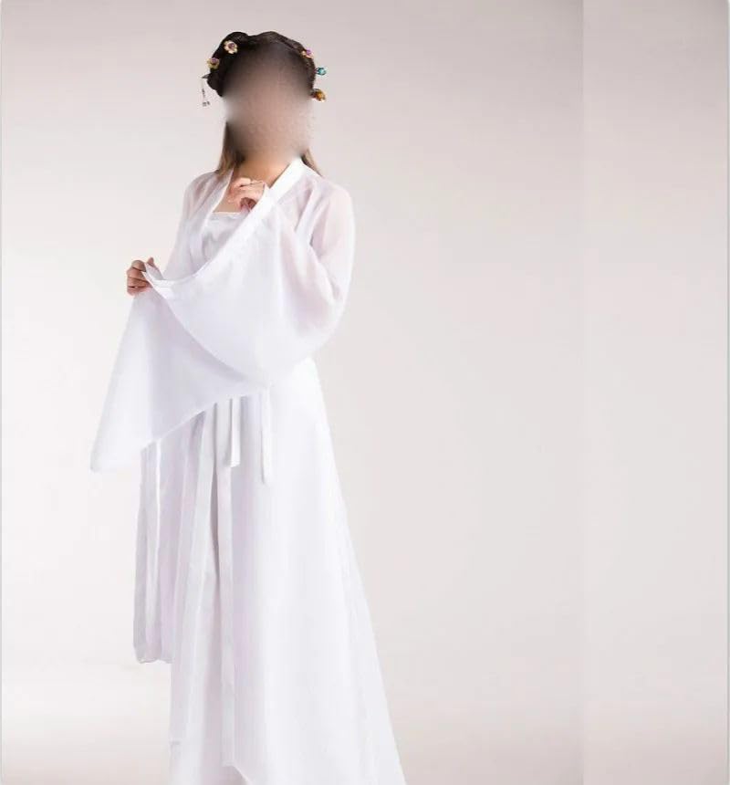 Hanfu vêtement de danse folklorique et costume de drame chinois classique blanc - 4