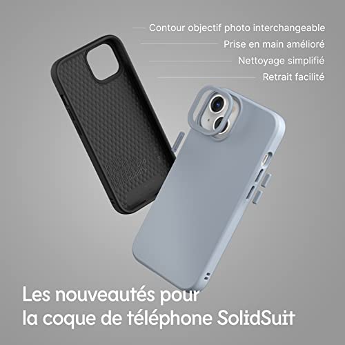 Coque iPhone 14 Pro antichoc mince RhinoShield SolidSuit noir mat