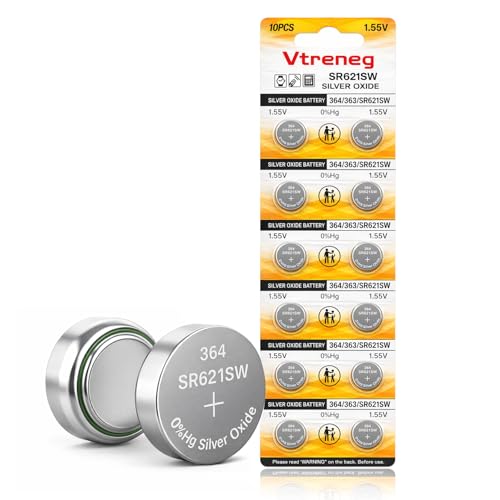 10 Pack 364 SR621SW Watch Battery 363 164 AG1 1.55V Silver Oxide Battery