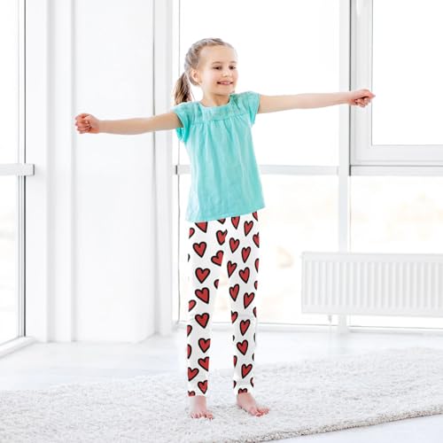 CaTaKu Girls Leggings Toddler Athletic Gym Leggings for Girls Kids Tights Pants 4-10 Year3