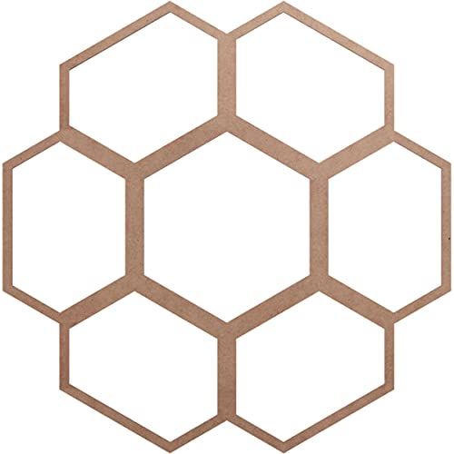 Image of Ekena Millwork 38 inchOD x 13 3 /8 inchID x 3 /8 inchT Florin Wood Fretwork Pierced Ceiling Medallion, Wood (Paint Grade)