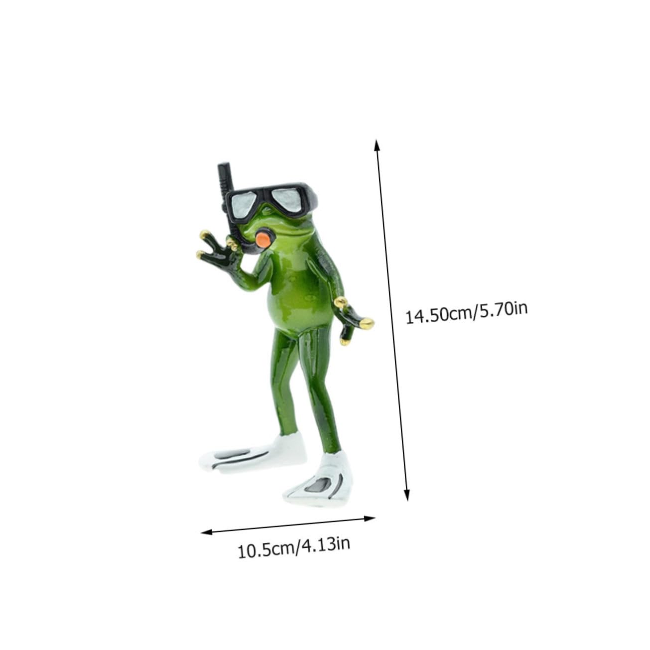 Toyvian 1 para Rzeźba Żaby z Żywicy Ozdoba Do Ogrodu Dekoracja Wnętrz Ornament Kształcie Nurkującego Zwierzęcia Idealna Do Użytku Wewnętrznego i Zewnętrznego