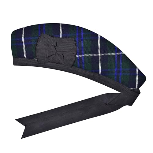 Image of Glengarry Cap-Traditional Scottish Hat, Acrylic Wool Tartan Glengarry hat, Kilts /Bagpipes Accessories
