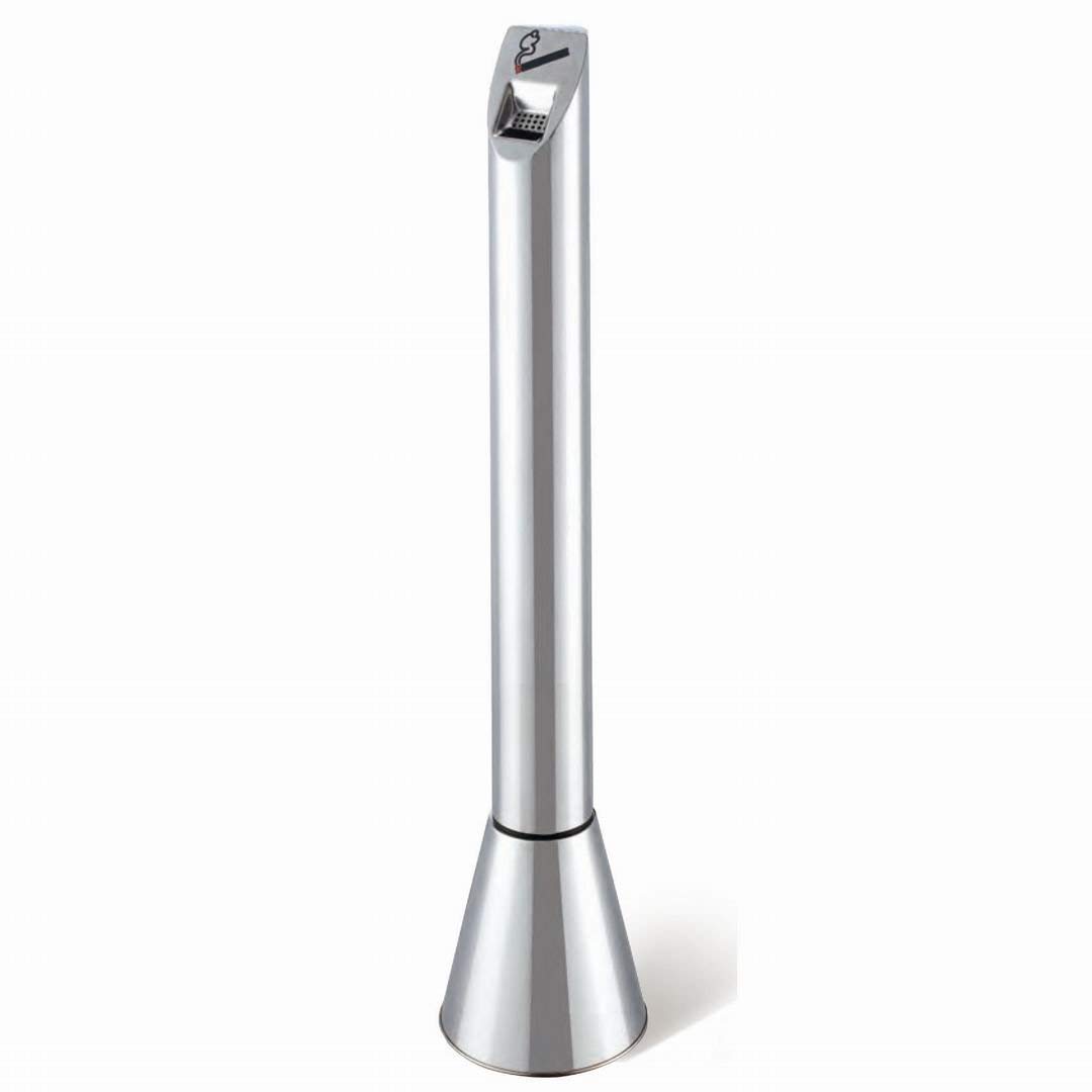 Jasper Outdoor Ashtray Post Polished_Mirror,Stainless Steel Free Standing Ashtray,Outside Ashtray Bin,225 x 225 x 1100 mm