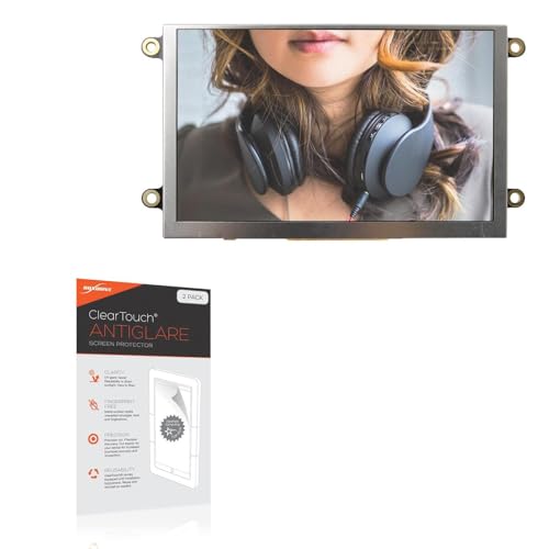BoxWave Screen Protector Compatible with Newhaven Display NHD-5.0-HDMI-N-RTXL - ClearTouch Anti-Glare (2-Pack), Anti-Fingerprint Matte Film Skin