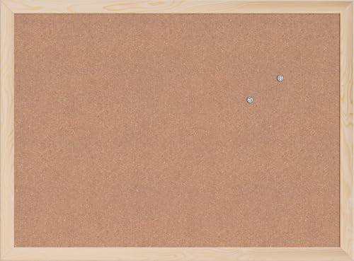 U Brands Cork Bulletin Board, 18' x 24' Inches, Light Birch Wood Frame (265U00-01)