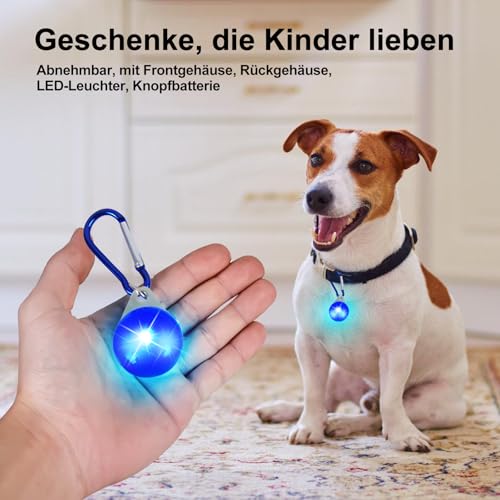 HOSPAOP LED Leuchtanhänger für Hunde, 14 Stück Sicherheitslicht Hundelicht mit 3 Leuchtmodi, Blinklicht für Hundehalsband, Kinder Schulranzen, Katzen, Jogger