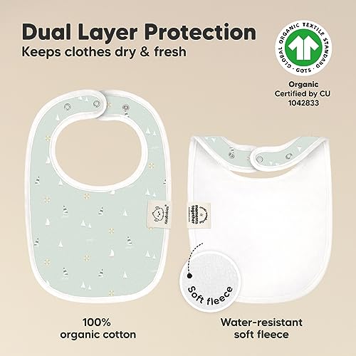 KeaBabies 8-Pack Baby Bibs for Girls & Boys and 6-Pack Burp Cloths Baby Girl, Boy - Teething Baby Bibs for Boy, Girl, Large Baby Burp Cloths3
