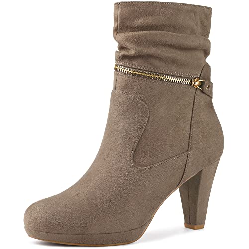 Bottines mi-mollet Allegra K à plateforme, l'alliance d'une coupe haute et de finitions pures