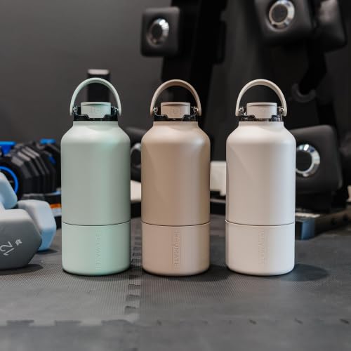 Image of BruMate Rise 65oz Water Bottle With 100% Leakproof Covered Silicone Straw | Insulated Stainless Steel Water Bottle With Removable Straw | Fast Flow | Soft Sip Silicone Spout | BPA-Free (Sage)