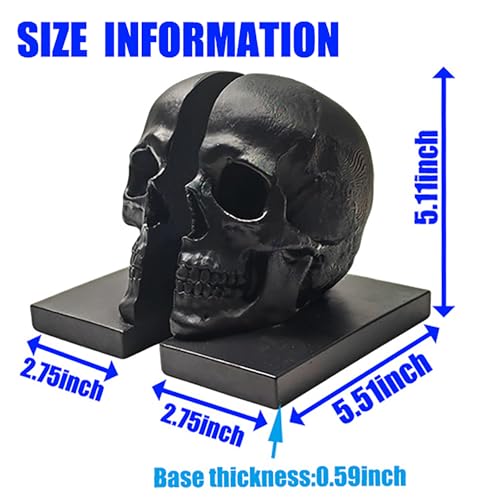 Estatua Decorativa Calavera Negra de Resina miniatura 3