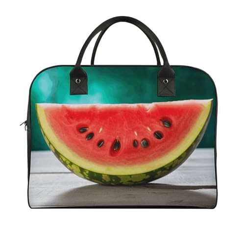 Travel Duffel Bag Watermelon with Smiley Print Yoga Tote Bag Gym Bag Weekender Overnight Bag for Travel, Beach, Fitness, Yoga, Swimming3