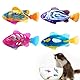 ZOYDP Robo Fish Set 4 Stück, Robo Fische für Kinder, Roboter Fisch Badewanne, Schwimmende Fische, Künstliche Bewegliche Fische,Wiederverwendbare Schwimmende Roboterfische mit 10 Batterien LED-Leuchten