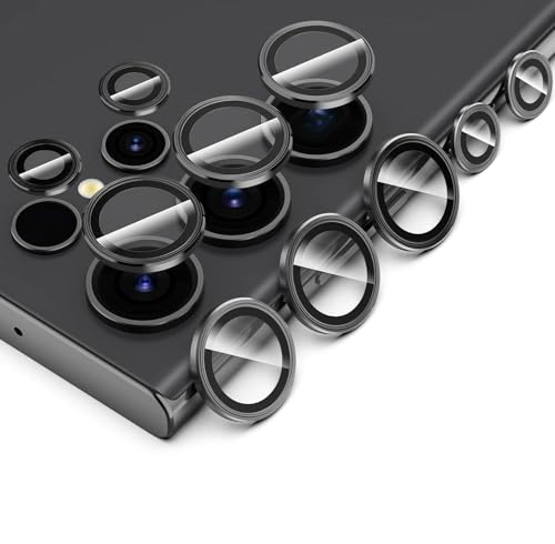 Image of PACK OF 2 Camera Lens Protector for SAMSUNG GALAXY S24, S23 BLACK HD Clear Camera Lens, Case Friendly, Scratch Resistant Lens Cover, Full Coverage Camera Guard, Heavy Duty Camera Protector SET OF 2