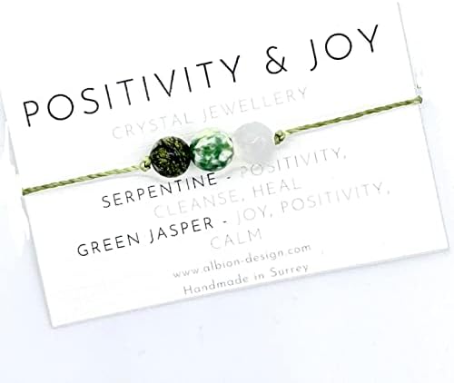 Natural Crystal Bracelet, 8mm Gemstone Beads, Adjustable Crystal Bracelet for Women or Men (Be Yourself)