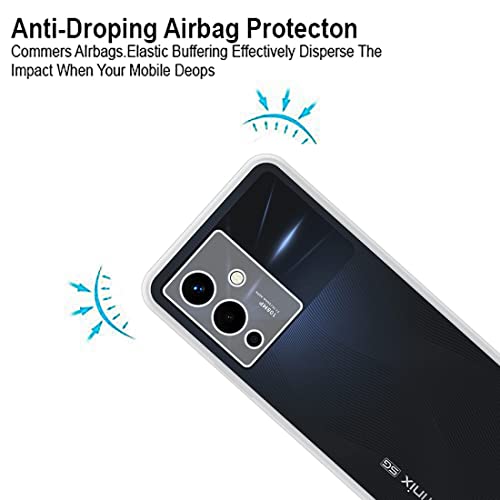 Image of COVERBLACK Rubber Silicone Back Cover for Infinix Note 12 5G - Transparent