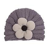 GuoQiao Gorro de Punto de Flores cálido para bebé, Bonito Gorro de Lana Tejido...