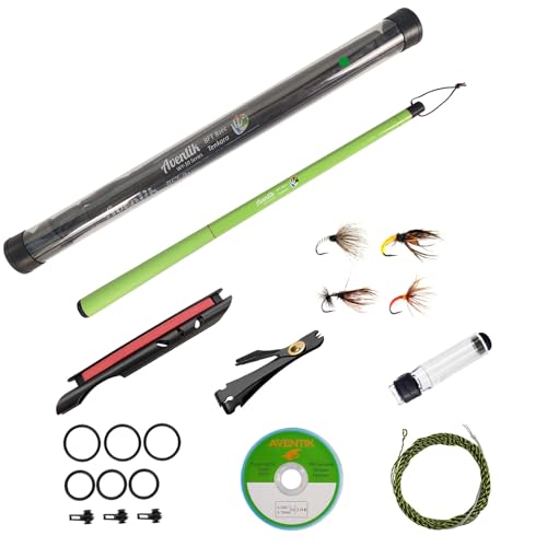 Aventik FreshStart Tenkara Fly Fishing Rod Combo(Green 2.4M/8FT)