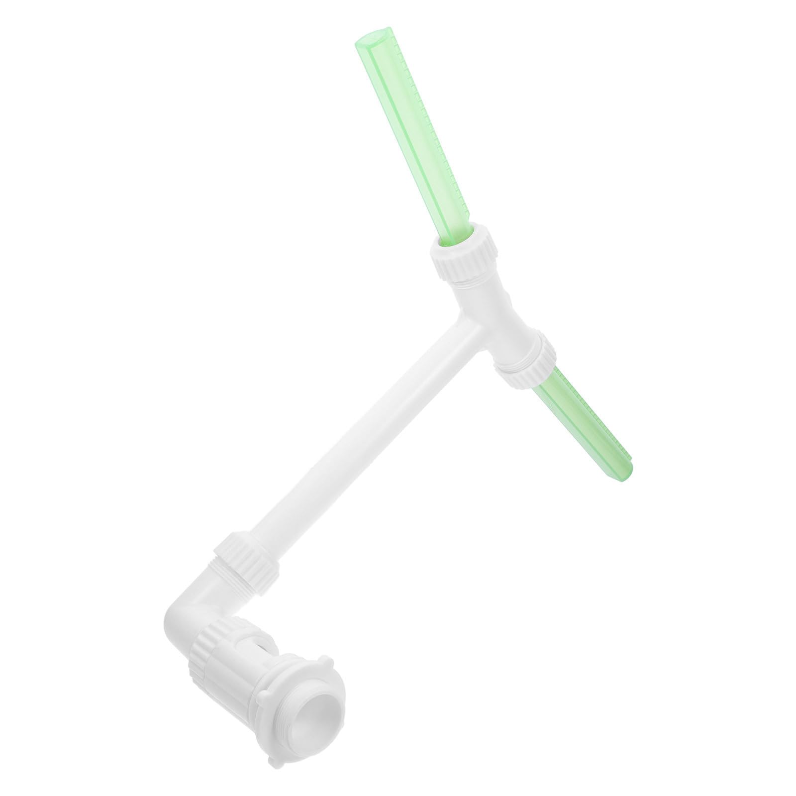 SHINEOFI Fuente Boquilla Aspersor de Agua de Piscina Doble Cabezal Plástico Blanco para Piscina y Estanque de Peces Mejora el Movimiento del Agua E Ilumina