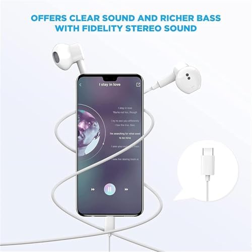 USB C Headphones for iPhone 17/16/15 Pro Max Plus Type C Earphones with Microphone & Remote Noise Cancelling Earbuds for iPhone 17/16/15 Pro, iPad, Galaxy S23/S22/S21/S20/Ultra Note 10/20 - 5