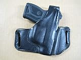 Leather 2 Slot Molded Thumb Break Pancake Leather Pistol Holster for Ruger LCP II, LCP MAX .380 / .22 Pistol Black Right Hand