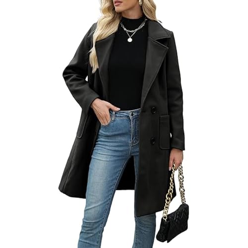 MOKBAY Cappotto Lana Elegante Teddy Cappotto Donna Termico Giaccone Invernale Autunnale Cappotti Curvy Giacche Elegante Lana Cappottino Donna Invernale XL