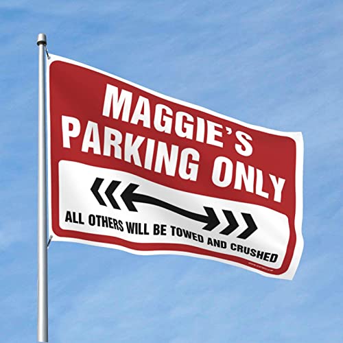Drapeau décoratif Maggie'S Parking Only 152x244 cm, cadeau Man Cave idéal