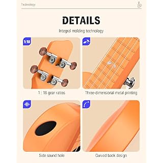 Donner Concert Ukulele Orange Fibre de carbone 23 pouces Kit de démarrage de voyage avec sac de cours en ligne gratuit… - Les Beatles, Paul McCartney, John Lennon, RIngo Starr, George Harrison Donner Concert Ukulele Orange Fibre de carbone 23 pouces Kit de démarrage de voyage avec sac de cours en ligne gratuit… – Image 6