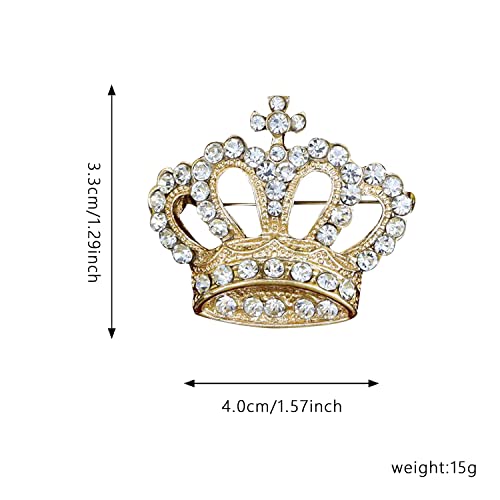 Image of Crystal Rhinestone Princess Queen Brooch Pin Tiara Crown Brooches for Women Tiara for Wedding Party /Banquet /Birthday