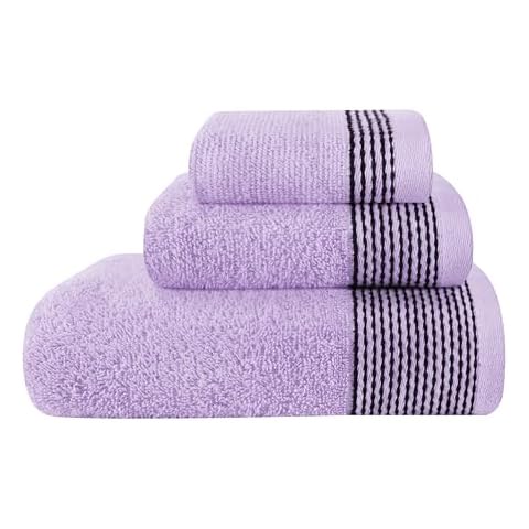 BELIZZI HOME 3 Pack Cotton Towel Set Cover