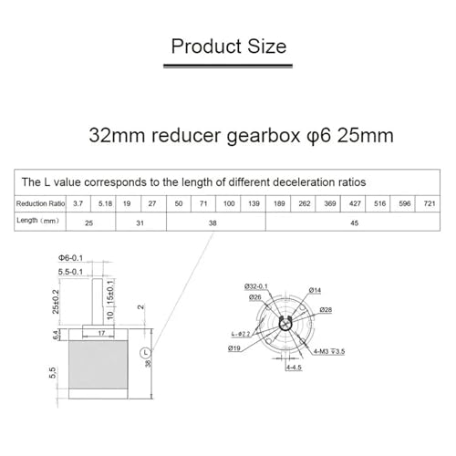 Reductor de 32 mm con ingeniería planetaria de alta precisión 3