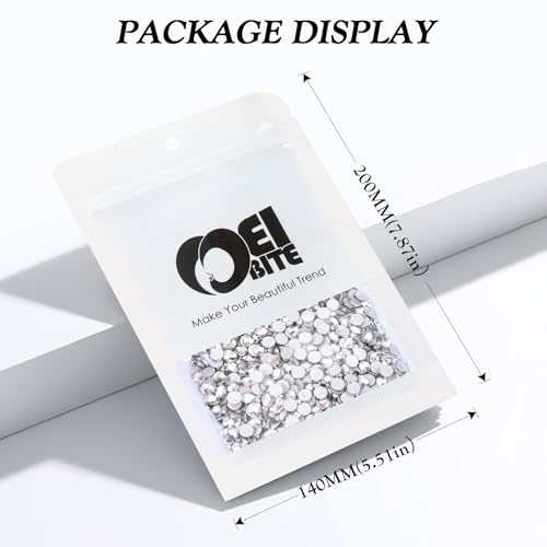 Image of Silver Flatback Rhinestones, Glass Rhinestones for Nail Art and Craft, Glue Fix, Loose Crystal Gemstones(Silver, SS16, 2880pcs, 3.8-4.0mm)