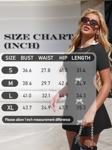 XXTAXN Women's Summer Boat Neck Short Sleeve Elegant Y2k A Line Mini Dress2