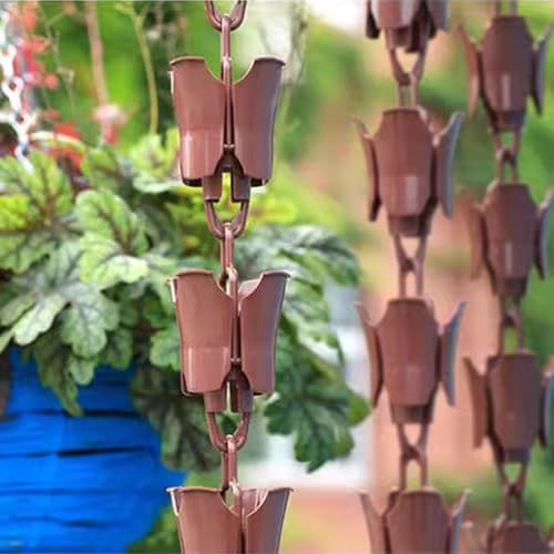 Chaîne de pluie décorative 3m pour collecteur d'eau de pluie et gouttière toit