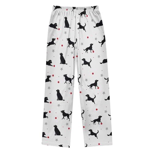 Dog and Ball Boys Pants Boys Athletic Pants Long Pant for Boy with Pockets Wide-Leg Size 6-14Y2