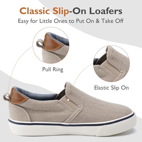 waddle wonder Toddler Slip on Shoes for Boys & Girls, Kids Canvas Loafers, Casual Walking School Sneaker3