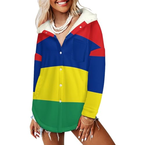 Jacket automne casual outwear femme Île Maurice veste polaire chaude à poches