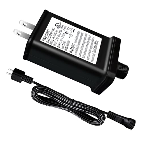 LED Transformer 29V 18W Power Supply Model TS-18W29V Replacement Parts IP44 US Plug Adapter, Seasonal-Use Driver for LED String Light, Christmas Tree Holiday Lighting