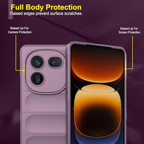Image of Zapcase Back Case Cover for iQOO 12 5G | Compatible for iQOO 12 5G Back Cover | Liquid Silicon Magic Case with Camera Protection | Lavender