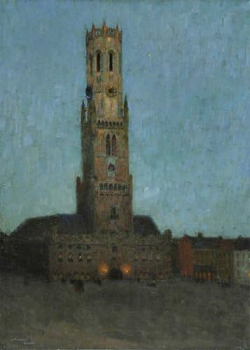 Impression toile Henri Le Sidaner Bruges 60x90cm pour remplacer une déco de bureau terne
