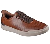 Skechers Herren Owen Connell Sneaker, Braunes Synthetikmaterial, 41.5 EU