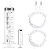 Spritze mit Schlauch Spritze 350 ml Spritzen 60 ml Spritze groß Plastikspritze Liquid Spritze Kunststoffspritze Wiederverwendbare Flüssigkeitsspritze