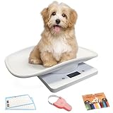 BlissKiss Digital Pet Scale,Capacity Up to 33lb/15kg,Multifunctional Puppy Scale Accurate to 1g/0.0022lb, Suitable for Dogs/Kittens/Hamsters, Accurate LCD Display Digital Puppy Kitten Scale
