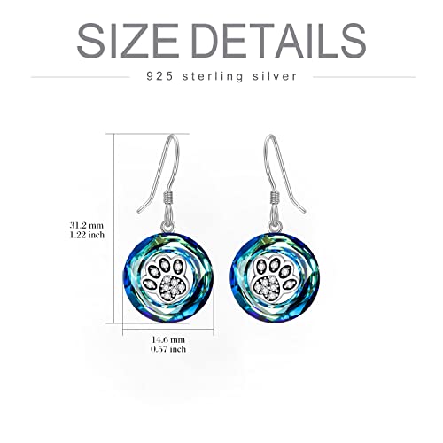 Boucles d'oreilles patte de chien et chat argent 925, cadeau idéal