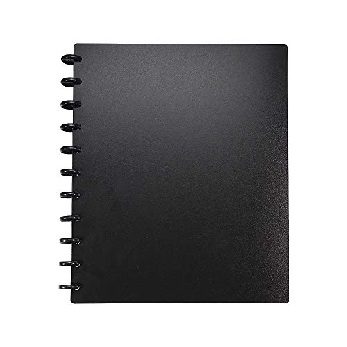 Staples Arc Customizable Durable Poly Notebook System, Black, (60 Ruled Sheets 11in/po x 8.5in/po)