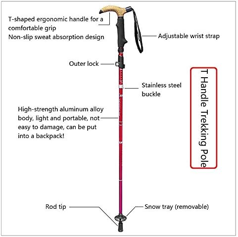 Walking Foldable Adjustable Telescopic Ergonomic Trekking Poles for Hiking, Walking, Backpacking Travel