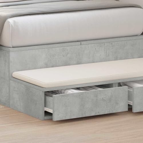Tiroirs de lit gris béton 80 cm pour résoudre le manque de place - 5